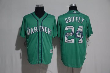Ken Griffey Jr Seattle Mariners green jersey