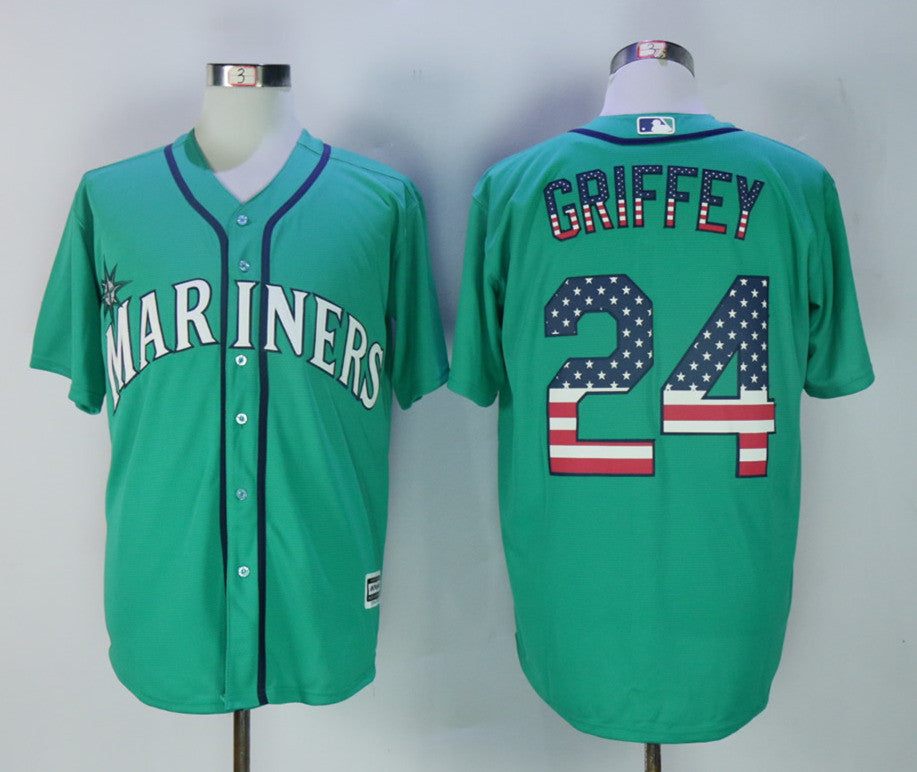 Ken Griffey Jr Seattle Mariners green jersey