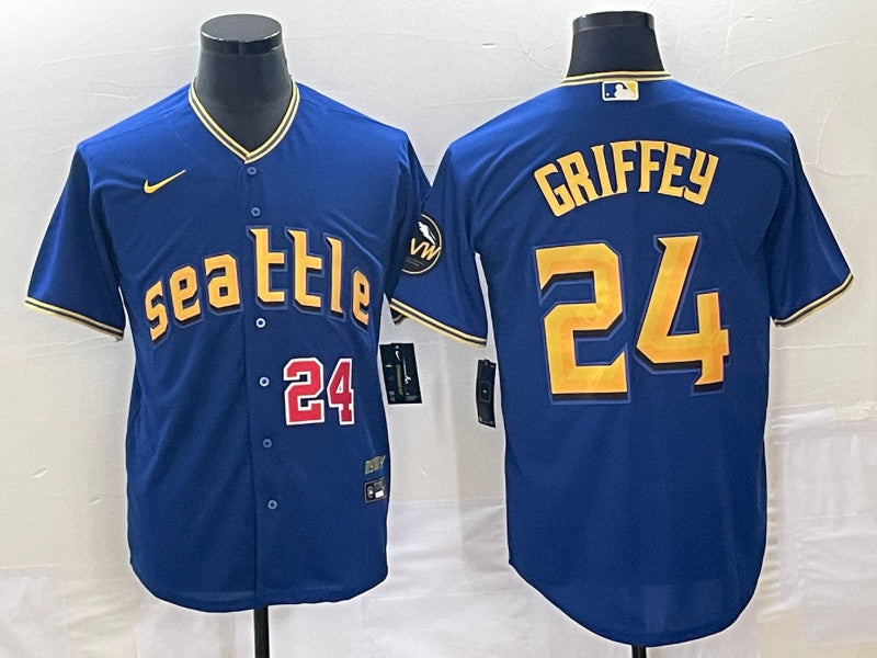Ken Griffey Jr Seattle Mariners royal City Connect jersey