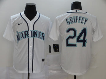 Ken Griffey Jr Seattle Mariners white jersey