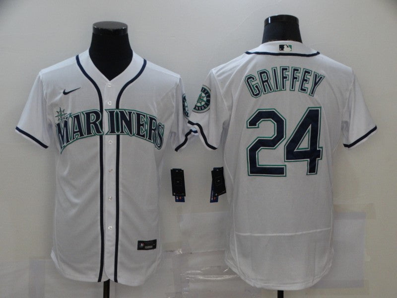 Ken Griffey Jr Seattle Mariners white jersey