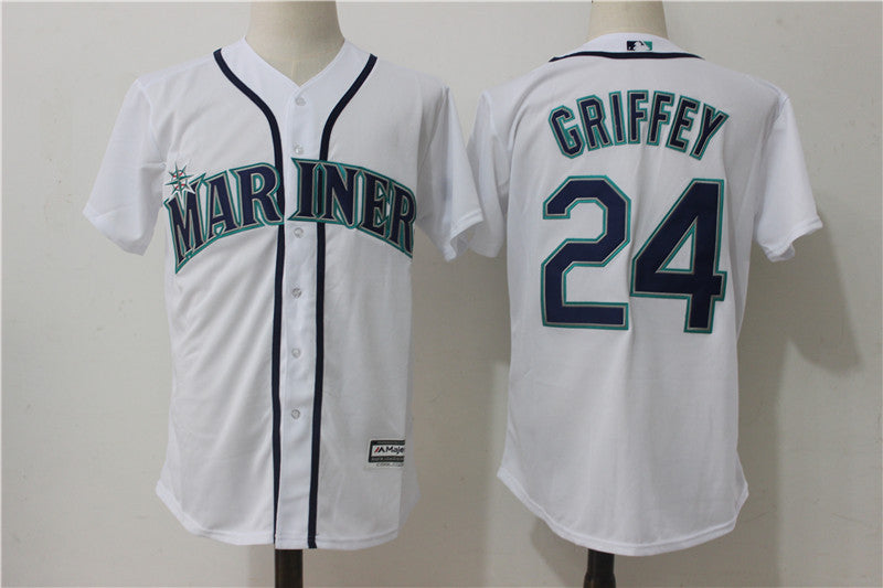 Ken Griffey Jr Seattle Mariners white jersey