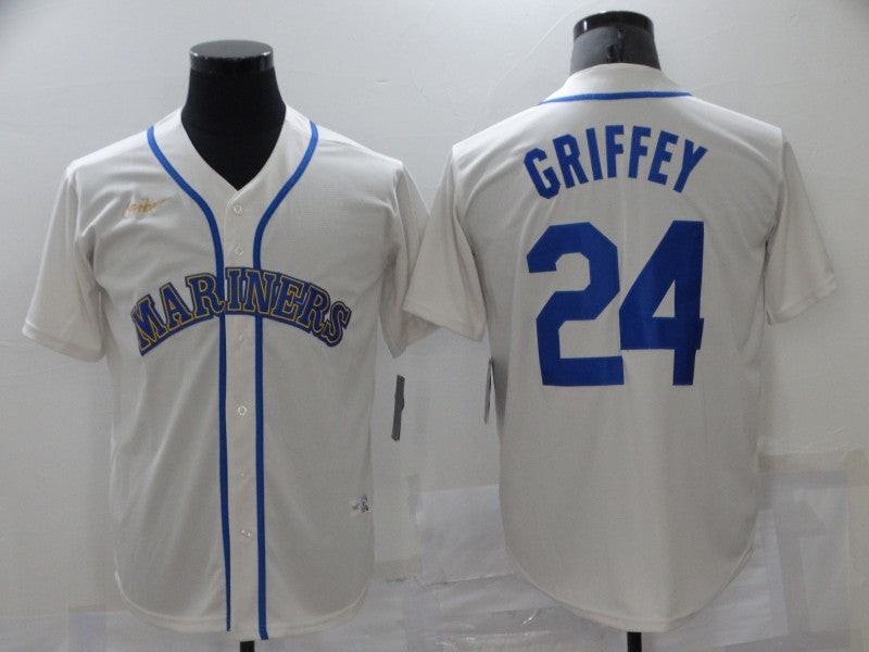 Ken Griffey Jr Seattle Mariners white jersey