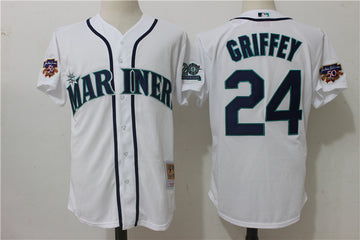 Ken Griffey Jr Seattle Mariners white jersey
