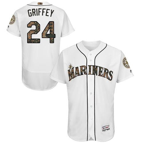 Ken Griffey Seattle Mariners white Authentic jersey