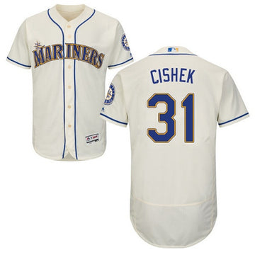 Steve Cishek Seattle Mariners cream jersey