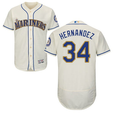 Felix Hernandez Seattle Mariners cream jersey