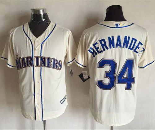 Felix Hernandez Seattle Mariners cream jersey