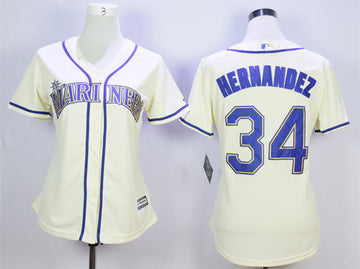 Felix Hernandez Seattle Mariners cream jersey