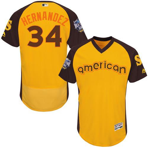 Mariners Felix Hernandez American League All-Star gold All-Star jersey