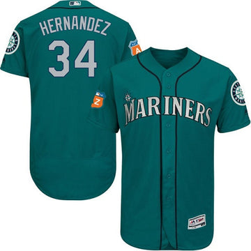 Felix Hernandez Seattle Mariners green jersey
