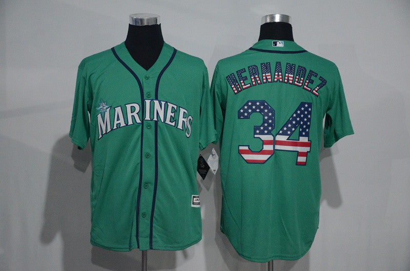 Felix Hernandez Seattle Mariners green jersey