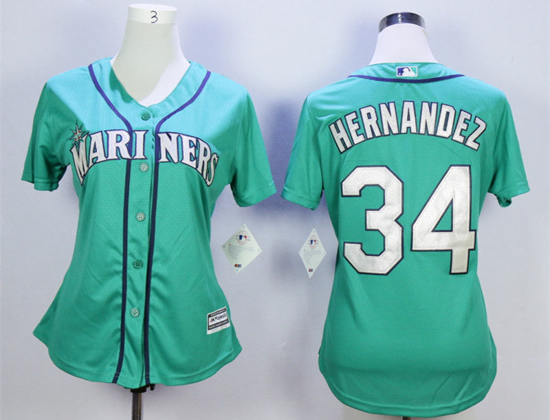 Felix Hernandez Seattle Mariners green jersey