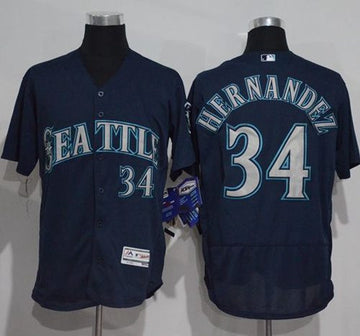 Felix Hernandez Seattle Mariners navy Authentic jersey