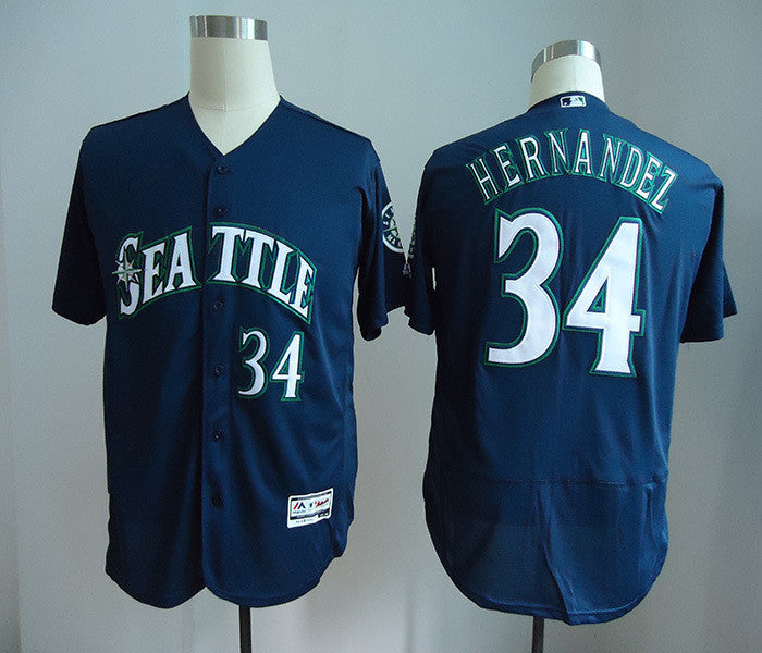 Felix Hernandez Seattle Mariners navy jersey