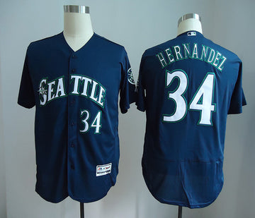 Felix Hernandez Seattle Mariners navy jersey