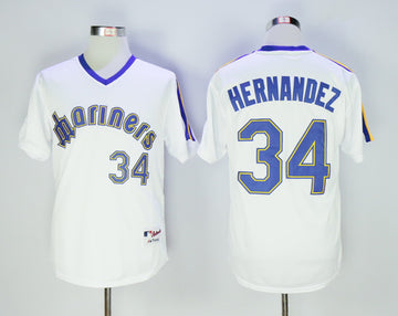 Felix Hernandez Seattle Mariners white Throwback jersey