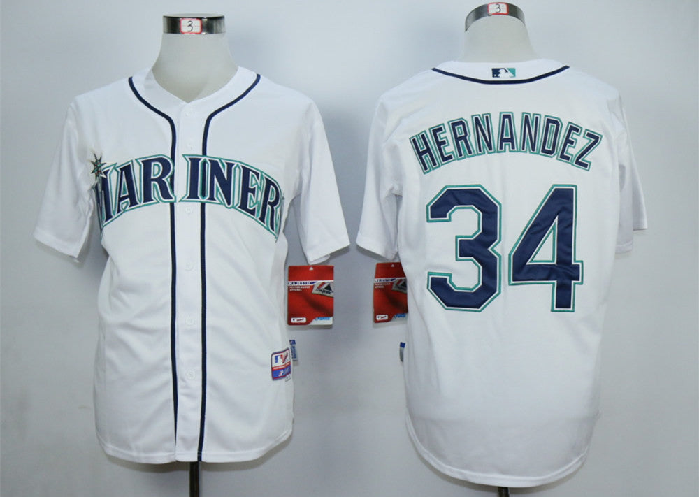 Felix Hernandez Seattle Mariners white jersey