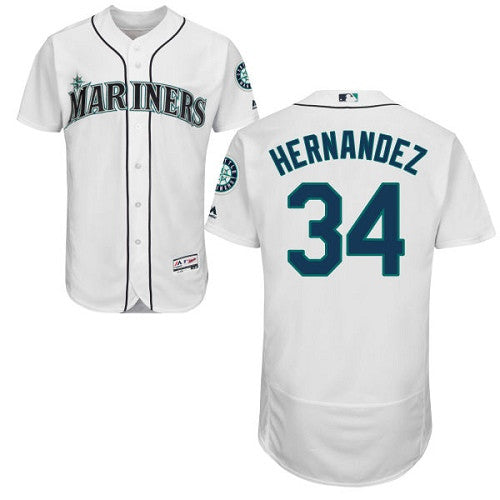 Felix Hernandez Seattle Mariners white jersey