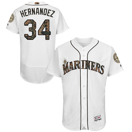 Felix Hernandez Seattle Mariners white jersey