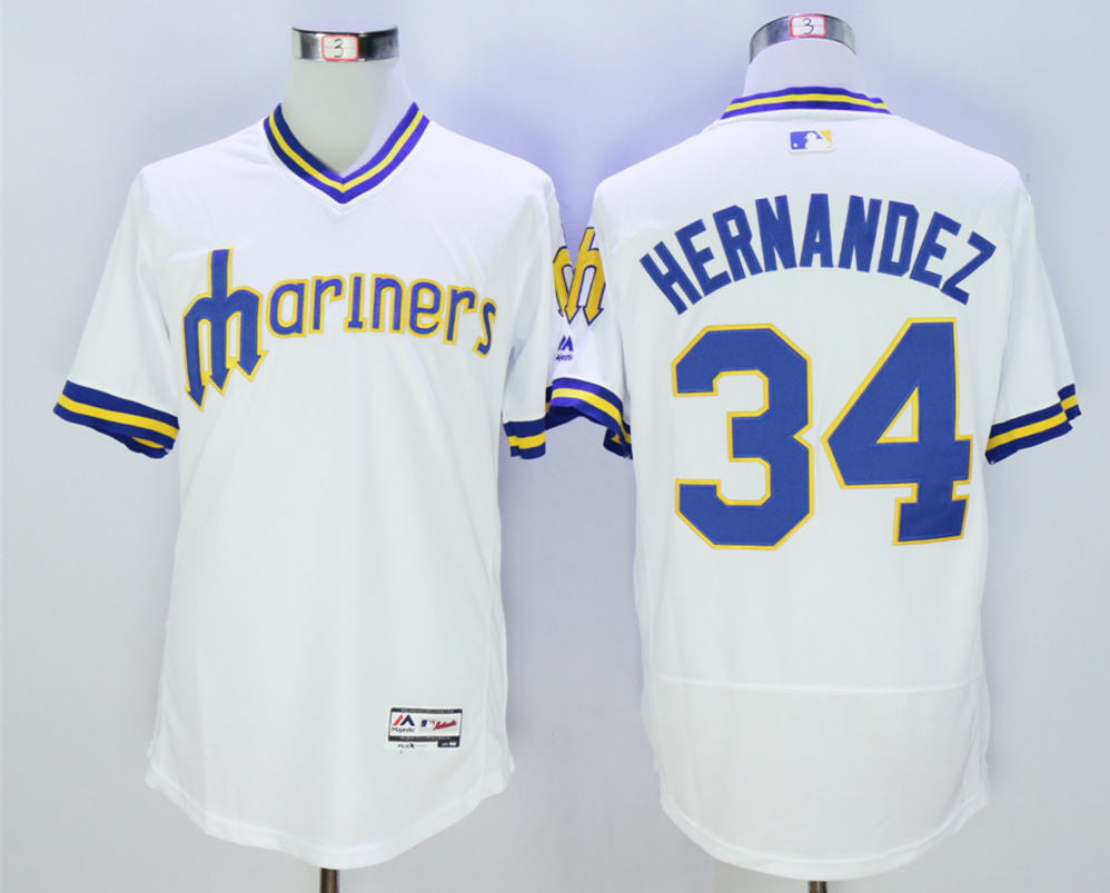 Felix Hernandez Seattle Mariners white jersey