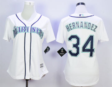 Felix Hernandez Seattle Mariners white jersey