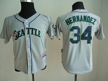 Hernandez Seattle Mariners grey jersey