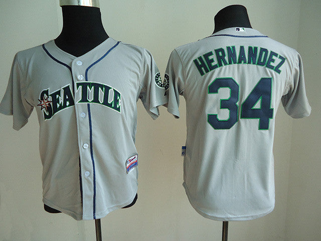 Hernandez Seattle Mariners grey jersey