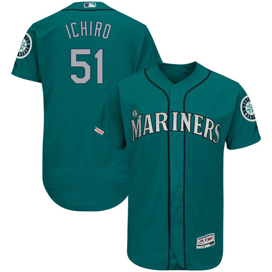 Ichiro Suzuki Seattle Mariners aqua jersey