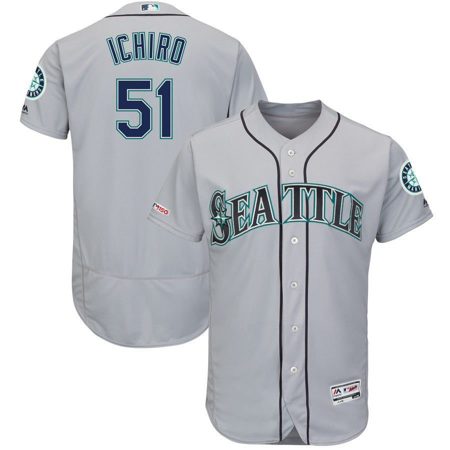 Ichiro Suzuki Seattle Mariners gray jersey