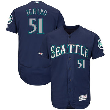 Ichiro Suzuki Seattle Mariners navy jersey