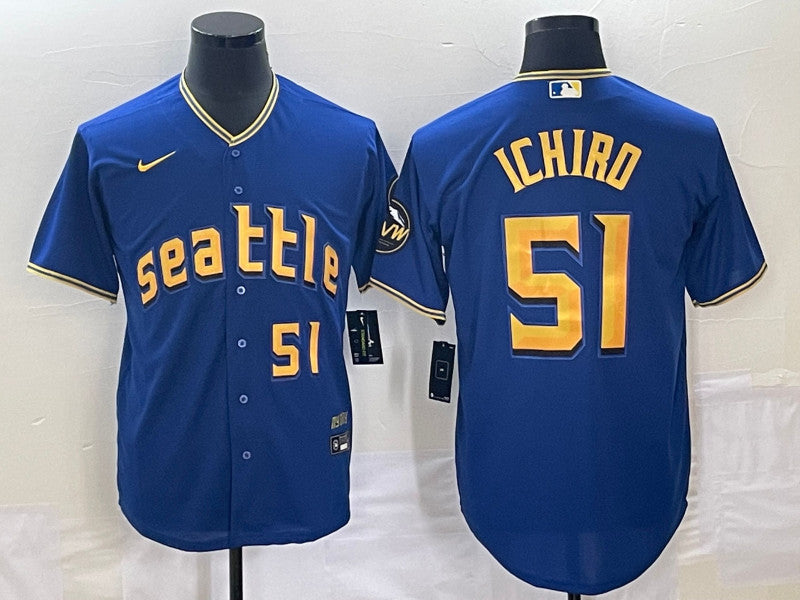 Ichiro Suzuki Seattle Mariners royal City Connect jersey