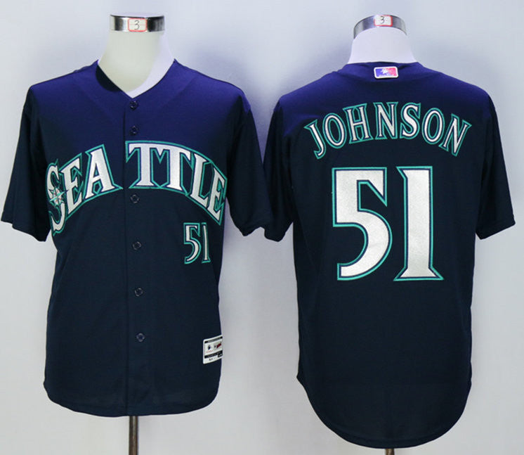 Randy Johnson Seattle Mariners navy jersey