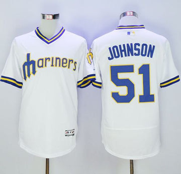 Randy Johnson Seattle Mariners white Authentic jersey