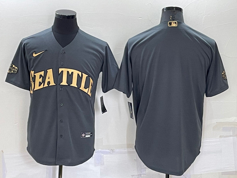 Custom Seattle Mariners charcoal All-Star jersey