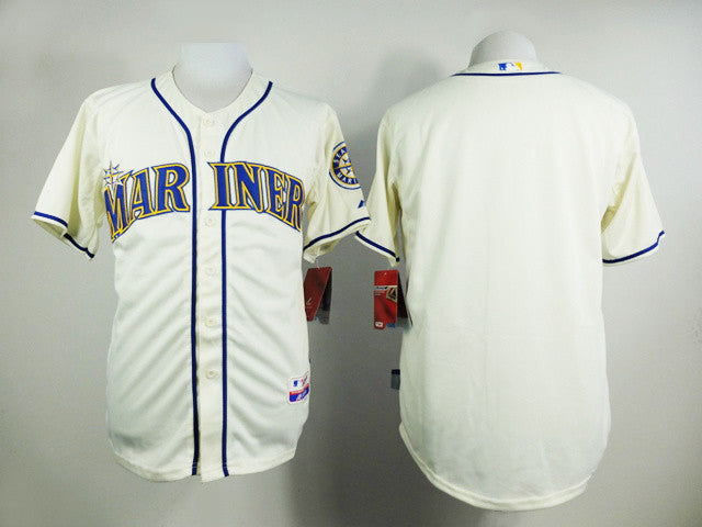 Custom Seattle Mariners cream jersey