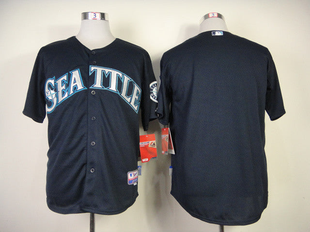 Custom Seattle Mariners navy jersey