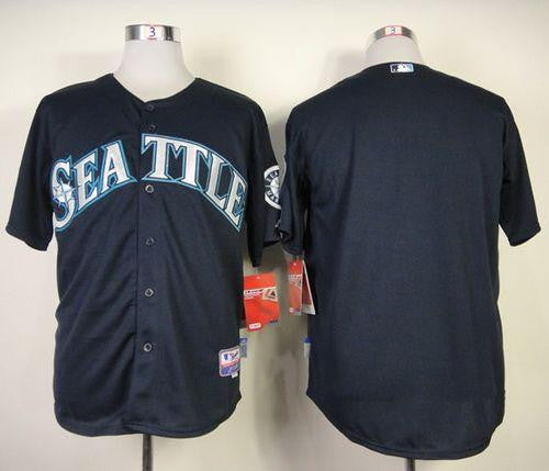 Custom Seattle Mariners navy jersey