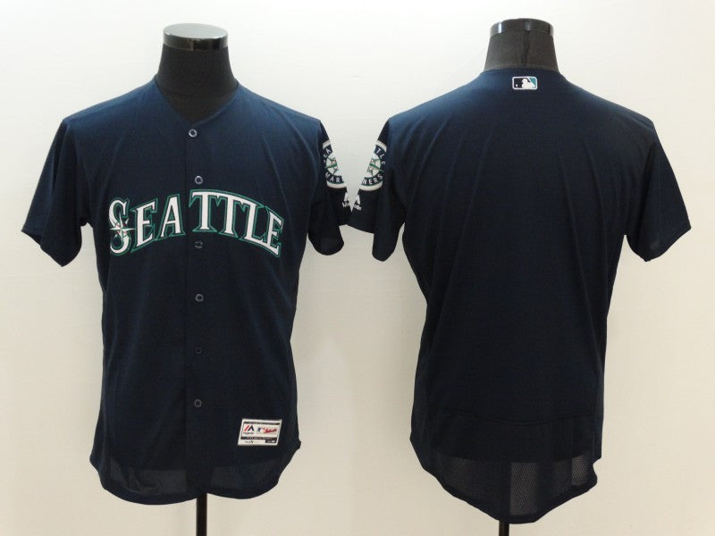 Custom Seattle Mariners navy jersey