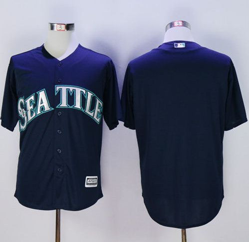 Custom Seattle Mariners navy jersey