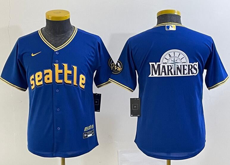 Custom Seattle Mariners royal City Connect jersey