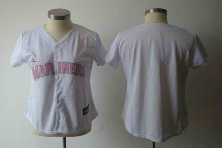 Blank White Seattle Mariners pink jersey