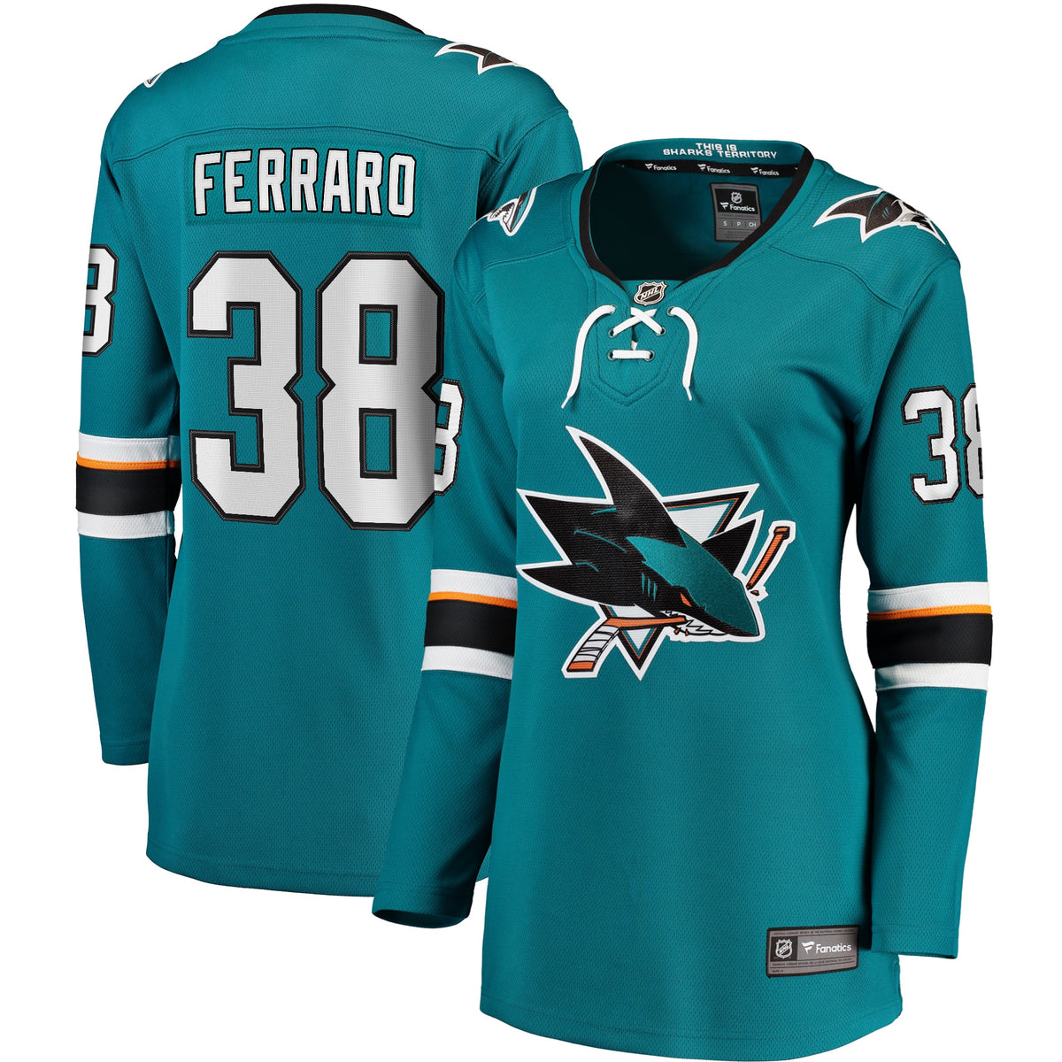 Mario Ferraro San Jose Sharks teal Home jersey