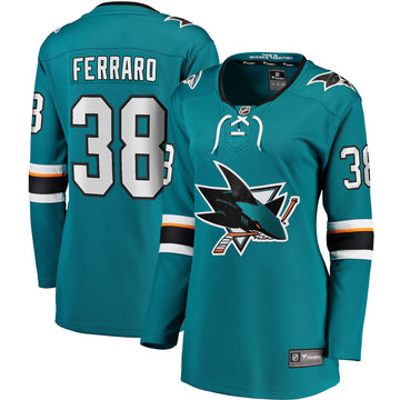 Mario Ferraro San Jose Sharks teal Home jersey