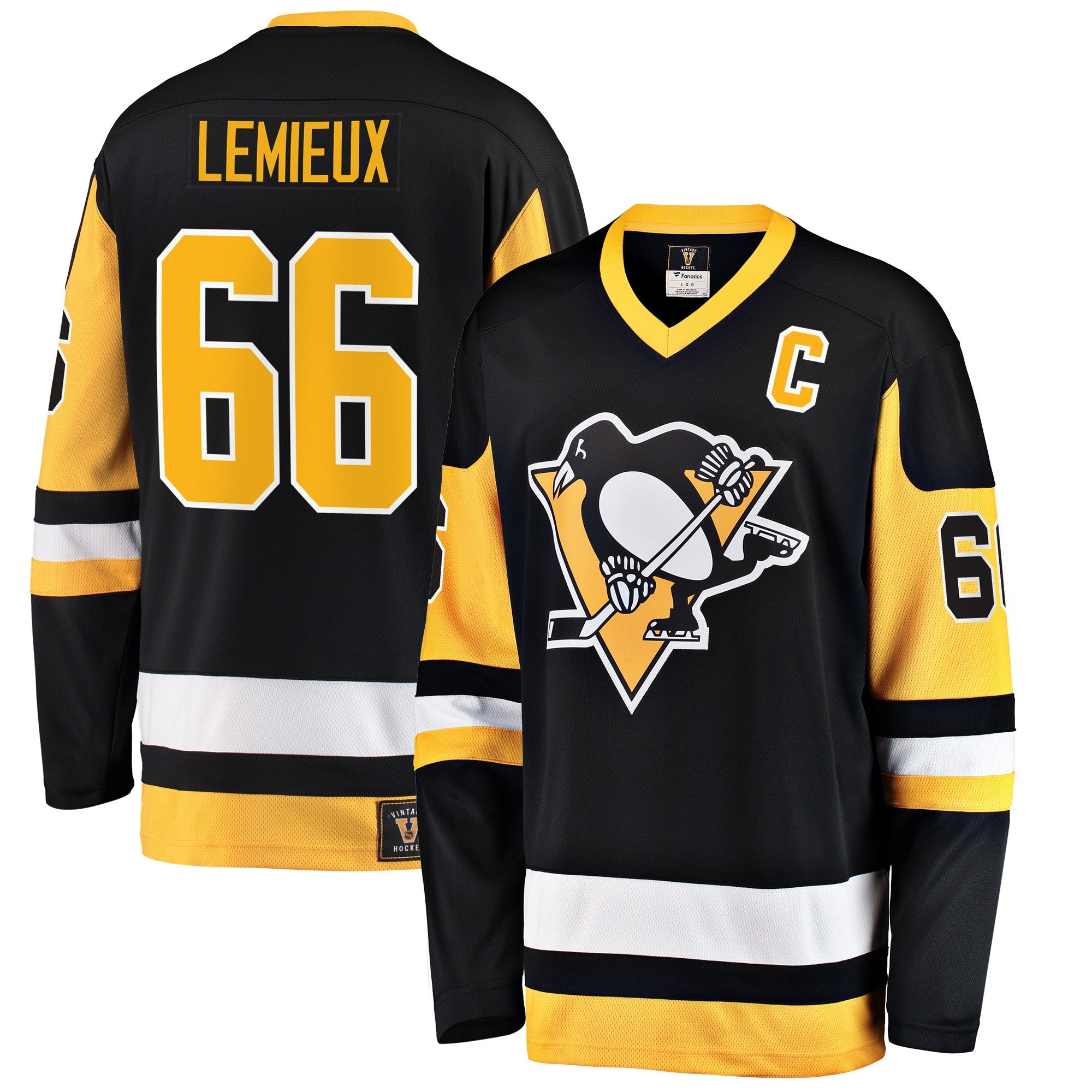 Mario Lemieux Pittsburgh Penguins black jersey