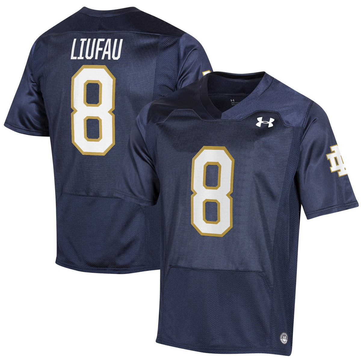Marist Liufau Under Armour Notre Dame Fighting Irish navy jersey