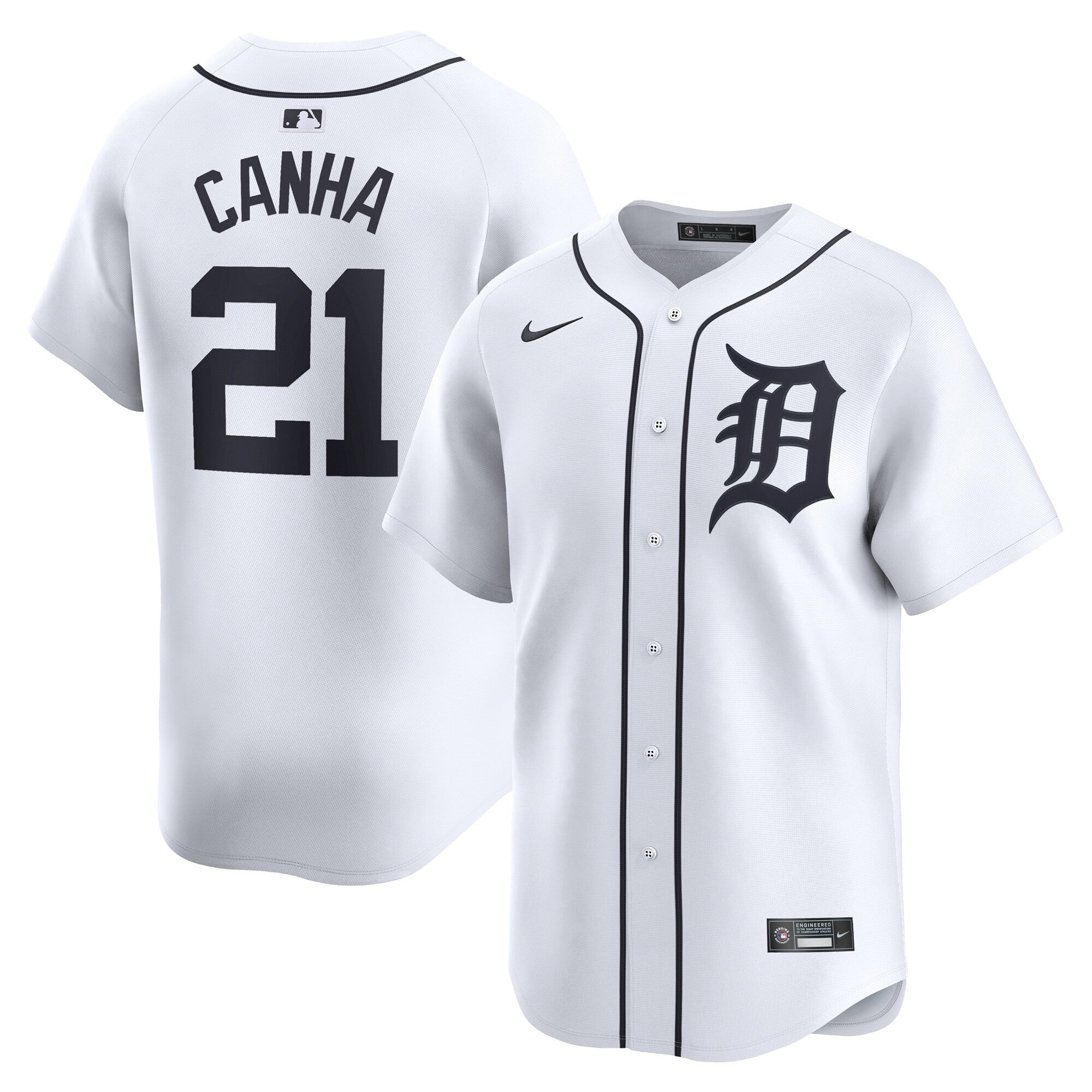 Mark Canha Detroit Tigers white Limited jersey