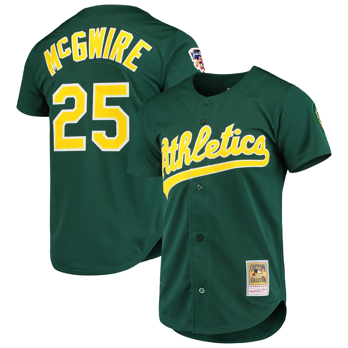 Mark Mcgwire Oakland Athletics green Cooperstown jersey