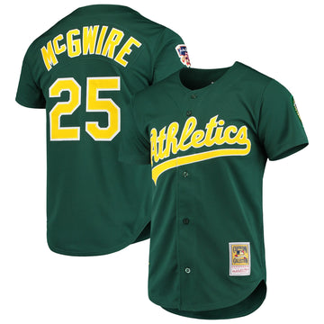 Mark Mcgwire Oakland Athletics green Cooperstown jersey