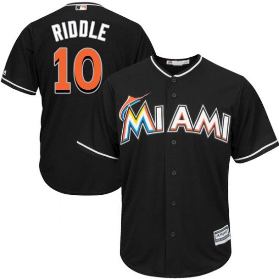 JT Riddle Miami Marlins black jersey
